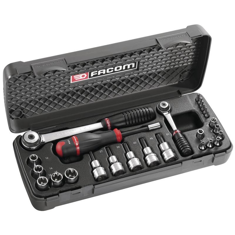 RSX.427P - zestaw nasadek TORX 1/4" i 1/2" w kasecie, 8 mm - 50 mm