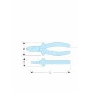 187.16AVSE - szczypce uniwersalne izolowane, 165 mm