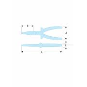188.16AVSE - szczypce do chwytania z końcówkami płaskimi