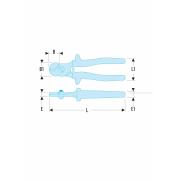 412.14AVSE - szczypce do cięcia przewodów miedzianych i aluminiowych, 14 mm