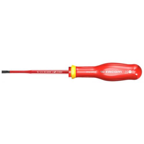 AT4X100TVE - Protwist® 1000V insulated screwdriver for slotted-head screws with a slim tip, 4x100 mm