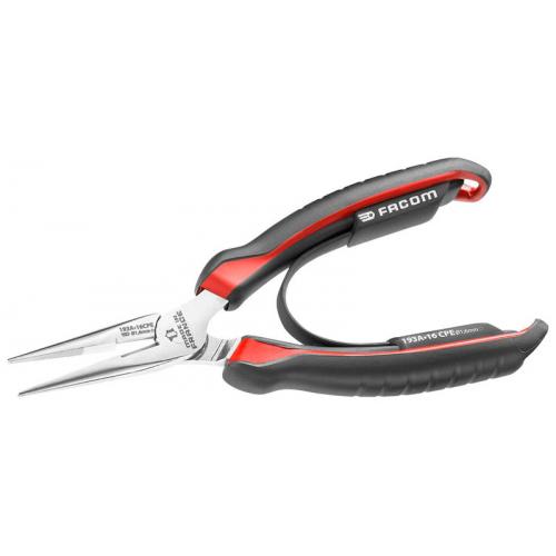 193A.16CPE - Short half-round straight nose pliers, 160 mm