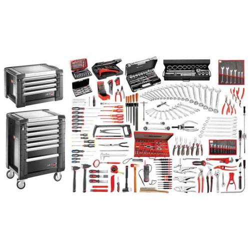 JET7.M150A - 333-piece set of industrial maintenance tools - 7 drawer roller cabinet and chest