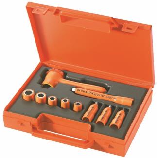 R.400AVSE - zestaw 10 narzędzi izolowanych w kasecie, 4 mm - 12 mm