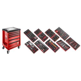 ROLL6M3.CM138 - wózek ROLL z zestawem 138 narzędzi CM.138 w modułach piankowych