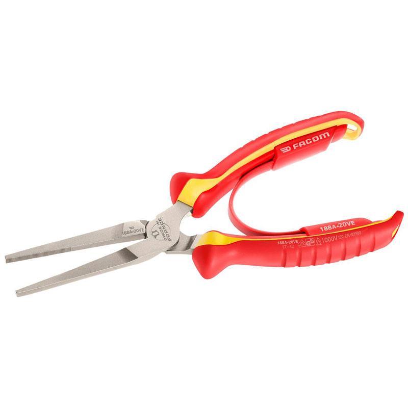 188A.20VE - 1000V VDE FLAT NOSE PLIERS 200MM 188A.20VE - 1000V VDE FLAT NOSE PLIERS 200MM