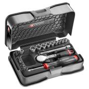 R.181-4P6 - 1/4' SOCKET SET 6PT MM R.181 21PC