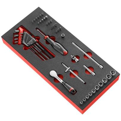 MODM.R181-36 - Moduł nasadek 6-kątnych 1/4", 5,5 - 14 mm, na wkładce piankowej