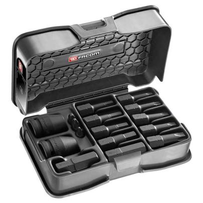 JHX.14A - Zestaw końcówek udarowych 3/8" 6-kątnych, Torx i Phillips, 6 - 14 mm, T30 - T55, PH2 - PH4