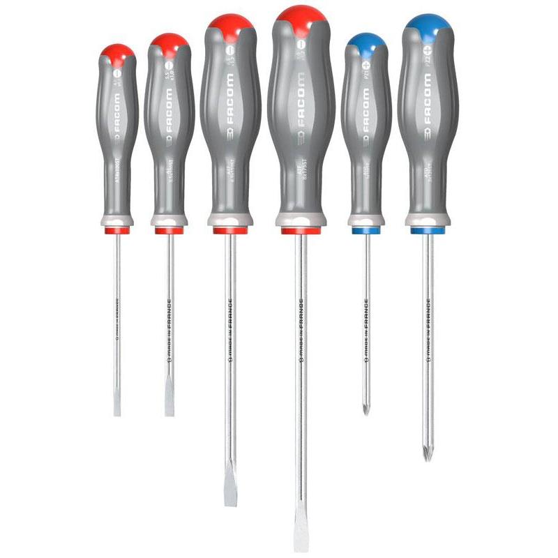 ATDST.J6 - zestaw 6 wkrętaków PROTWIST® INOX do śrub z rowkiem i Pozidriv, 4 - 8 mm i PZ1 - PZ2