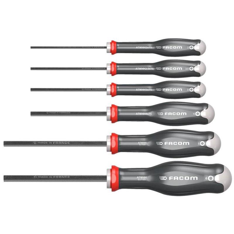 ATWHH.JT6 - zestaw kluczy trzpieniowych 6-kątnych osadzanych, 2 - 6 mm