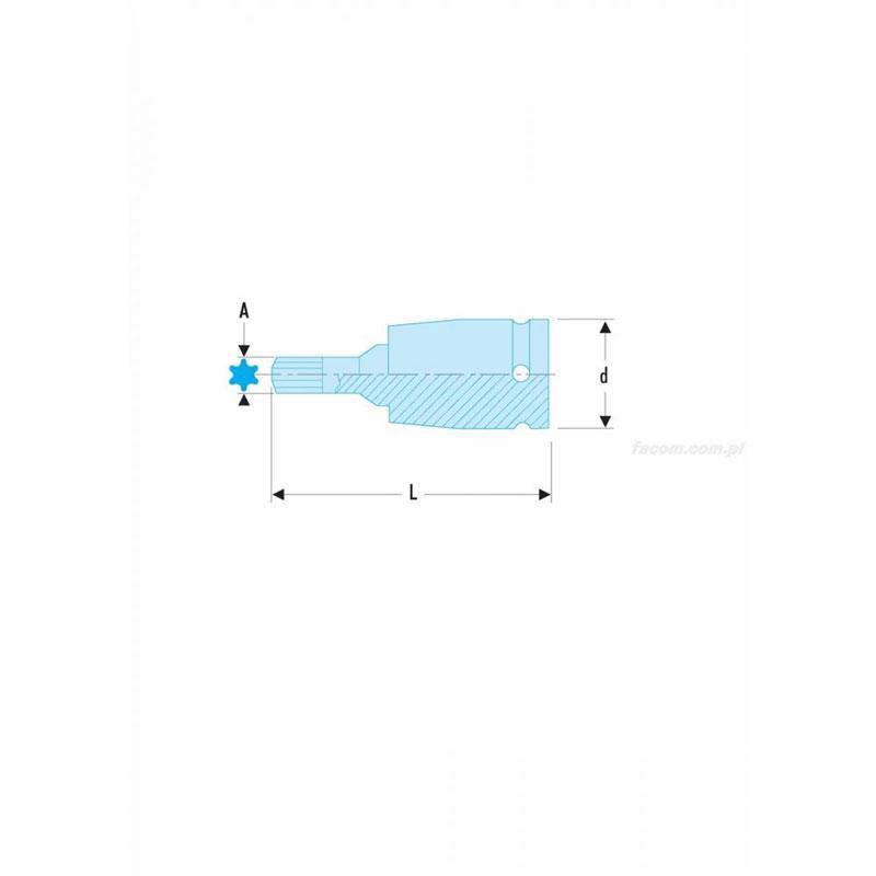 NSX.45B - 1/2"" IMPACT SOCKET BIT TORX T45 NSX.45B - 1/2"" IMPACT SOCKET BIT TORX T45