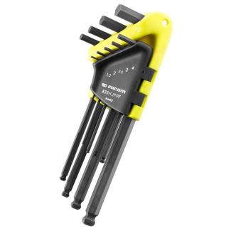 83SH.JP9F - zestaw 9 kluczy trzpieniowych fluorescencyjnych odgiętych w etui