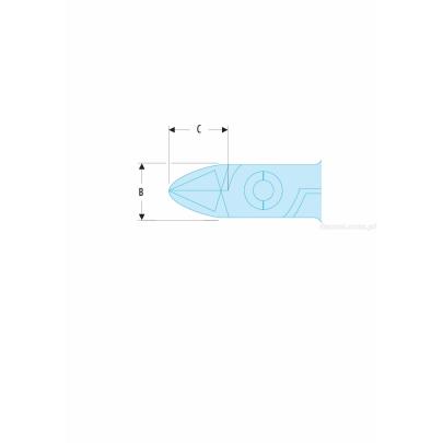 405.8MT - szczypce tnące Micro-Tech® z główką ostrołukową, mała główka, cięcie osiowe, Ø CuNi 0,2 - 1 mm