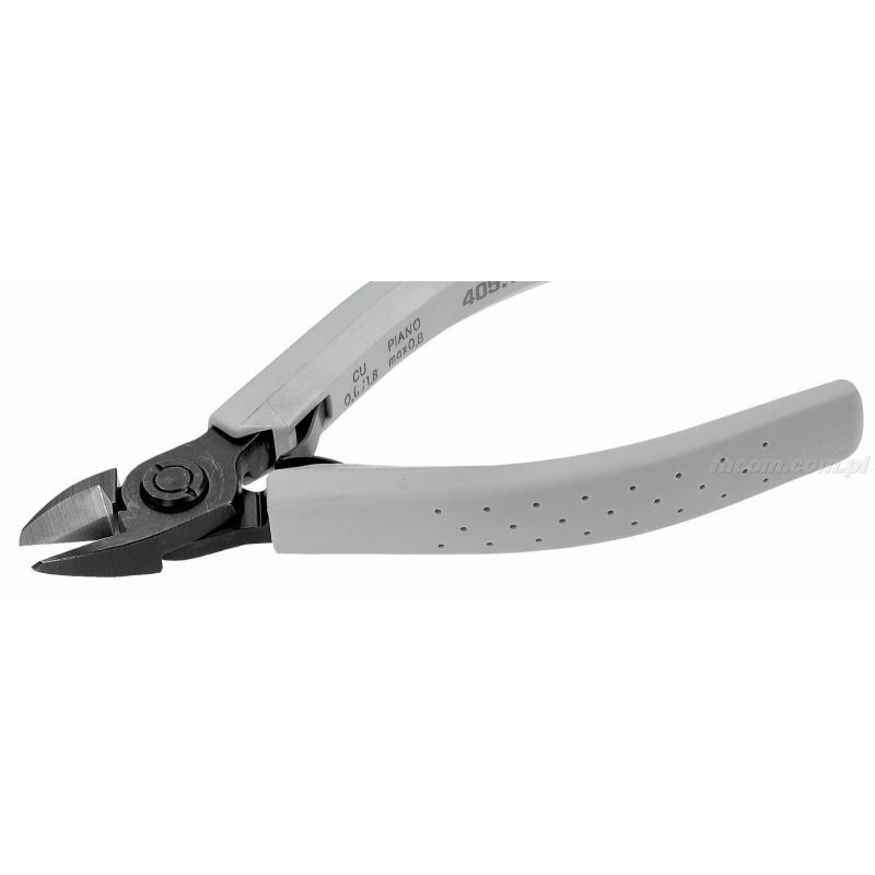 415.MT - szczypce tnące Micro-Tech® z główką ostrołukową, duża moc, cięcie półosiowe, Ø CuNi 0,3 - 2,0 mm 415.MT - szczypce tnące Micro-Tech® z główką ostrołukową, duża moc, cięcie półosiowe, Ø CuNi 0,3 - 2,0 mm