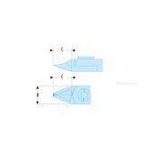 416.PMT - szczypce tnące Micro-Tech® z główką z ostrym zakończeniem, szczęki wysmukłe, cięcie półosiowe, Ø CuNi 0,1 – 0,8 mm