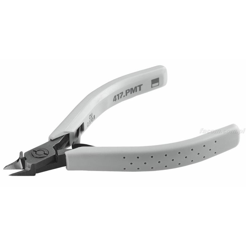 416.PMT - szczypce tnące Micro-Tech® z główką z ostrym zakończeniem, szczęki wysmukłe, cięcie półosiowe, Ø CuNi 0,1 – 0,8 mm 416.PMT - szczypce tnące Micro-Tech® z główką z ostrym zakończeniem, szczęki wysmukłe, cięcie półosiowe, Ø CuNi 0,1 – 0,8 mm