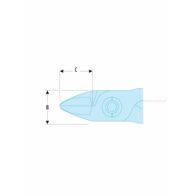 416.12PMT - szczypce tnące Micro-Tech® z główką z ostrym zakończeniem, duża moc, cięcie półosiowe, Ø CuNi 0,3 – 1,6 mm 416.12PMT - szczypce tnące Micro-Tech® z główką z ostrym zakończeniem, duża moc, cięcie półosiowe, Ø CuNi 0,3 – 1,6 mm