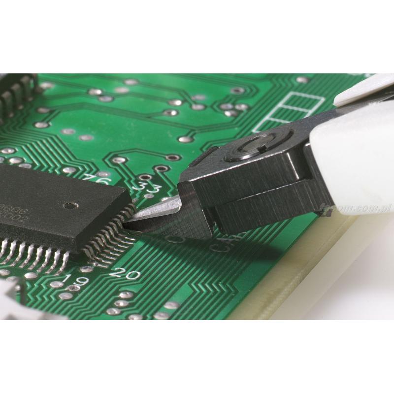 417.SPMT - szczypce tnące Micro-Tech® boczne do elementów DIP-CMS, cięcie płaskie, do drutu CuNi Ø 0,1 - 0,6 mm 417.SPMT - szczypce tnące Micro-Tech® boczne do elementów DIP-CMS, cięcie płaskie, do drutu CuNi Ø 0,1 - 0,6 mm