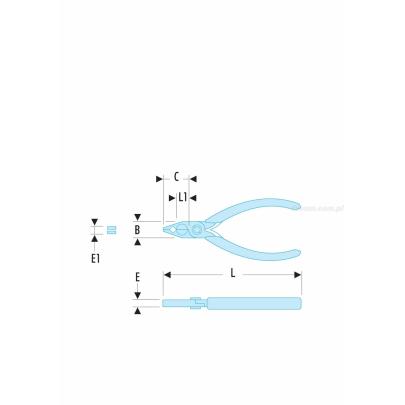 443.12MT - mini szczypce Micro-Tech® płaskie, uniwersalne