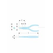 442.MT - szczypce do chwytania Micro-Tech®, szczęki półokrągłe, typ „telefoniczny”