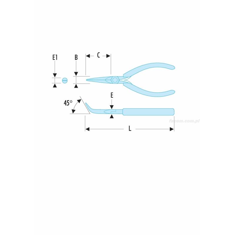 433.LMT - szczypce do chwytania Micro-Tech®, szczęki półokrągłe wysmukłe zagięte pod kątem 45° 433.LMT - szczypce do chwytania Micro-Tech®, szczęki półokrągłe wysmukłe zagięte pod kątem 45°