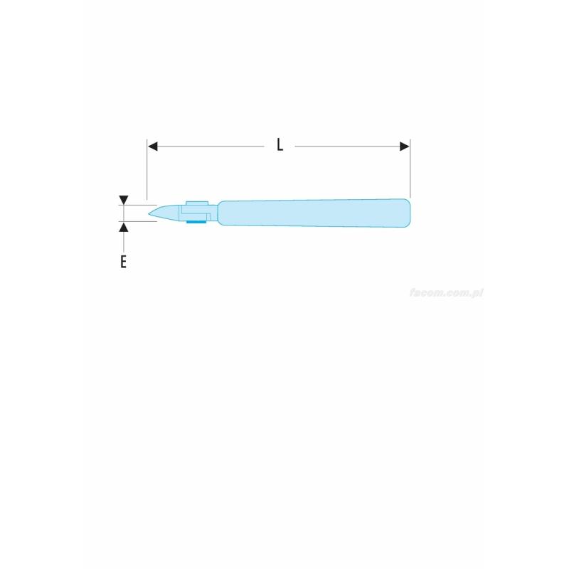406.8E - szczypce tnące ESD z główką ostrołukową, mała główka, cięcie półosiowe, Ø CuNi 0,1 - 1 mm