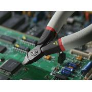 417.SPE - szczypce tnące boczne ESD do elementów DIP-CMS, cięcie płaskie, Ø CuNi 0,1 – 0,7 mm