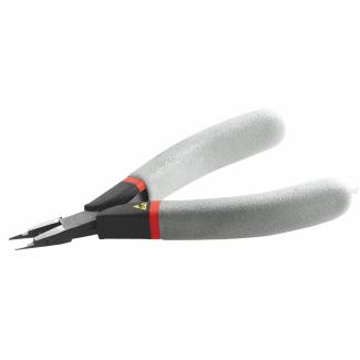 437.E - szczypce tnące boczne ESD do elementów DIP, cięcie płaskie, Ø CuNi 0,1 – 0,6 mm