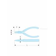 432.E - szczypce do chwytania ESD, szczęki półokrągłe tnące