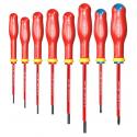 ATD.J8VE - Set of Protwist® 1000V insulated screwdrivers for slotted head screws, Pozidriv, 2.5 - 6.5 mm, PZ1 - PZ2