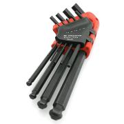 83SH.JP9A – zestaw kluczy trzpieniowych zagiętych, długich z kulką, 6-kątnych, 1,5 - 10 mm 83SH.JP9A – zestaw kluczy trzpieniowych zagiętych, długich z kulką, 6-kątnych, 1,5 - 10 mm