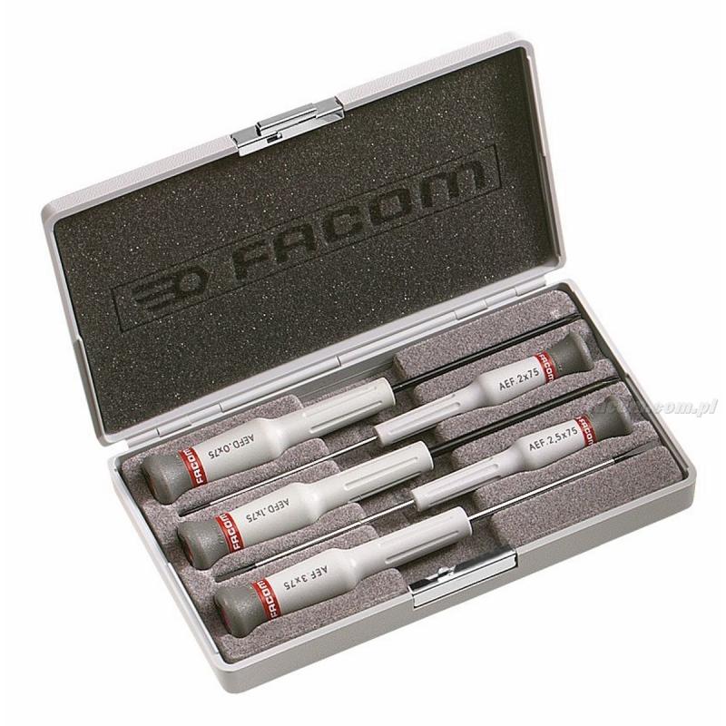 AEF.J5 - zestaw 5 wkrętaków Micro-Tech® do śrub z rowkiem i Pozidriv®, 2 - 3 mm i PZ0 - PZ1 AEF.J5 - zestaw 5 wkrętaków Micro-Tech® do śrub z rowkiem i Pozidriv®, 2 - 3 mm i PZ0 - PZ1