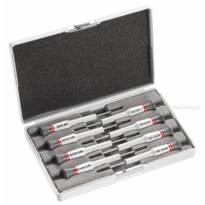 AE.J1 - zestaw 8 wkrętaków Micro-Tech® z wymiennym grotem do śrub z rowkiem i Phillips®, 1 - 2,5 mm i PH000 - PH00