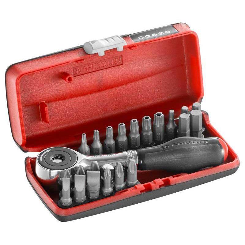 R.PE360J22 - zestaw końcówek 1/4" z grzechotką R.PE360 R.PE360J22 - zestaw końcówek 1/4" z grzechotką R.PE360