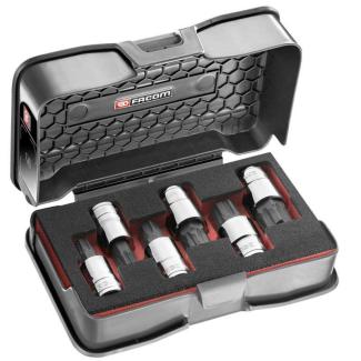 STM.J6MGRPPB -  zestaw nasadek trzpieniowych 6-kątnych OGV® GRIP 1/2" w kasecie, 10 mm - 19 mm