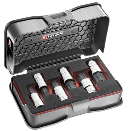 STM.J6MGRPPB -  zestaw nasadek trzpieniowych 6-kątnych OGV® GRIP 1/2" w kasecie, 10 mm - 19 mm