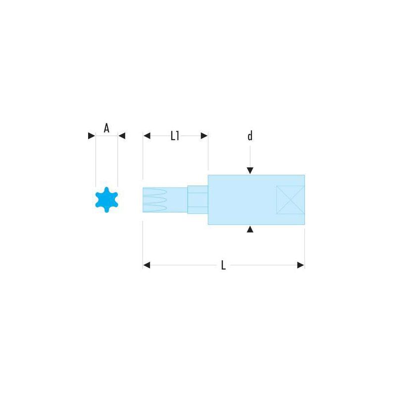 STM.10GRP - Nasadka trzpieniowa 1/4" 6-kątna OGV® GRIP, metryczna, 10 mm