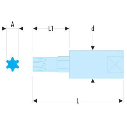 STM.6GRP - Nasadka trzpieniowa 1/4" 6-kątna OGV® GRIP, metryczna, 6 mm