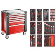 JET.6M4PLPB - wózek warsztatowy z wyposażeniem, 10 modułów, czerwony