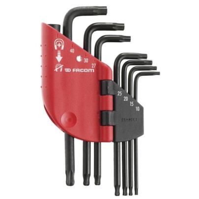 89SR.J7PB – zestaw kluczy trzpieniowych zagiętych Resistorx, z kulką, T10 - T40