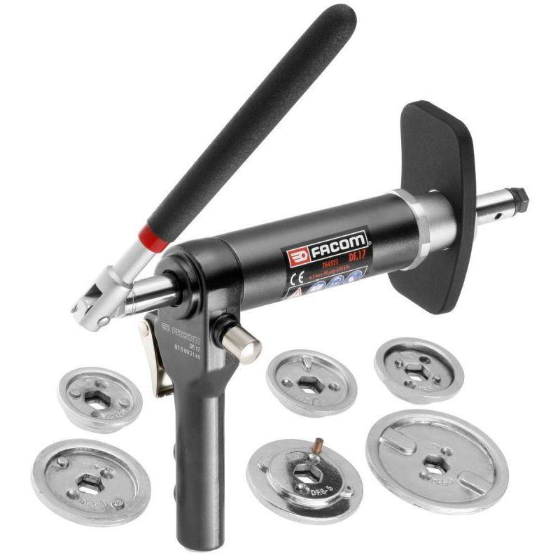 DF.17-100PB - zestaw z sześcioma pierścieniami i urządzeniem pneumatycznym do popychania/obracania tłoków hamulców tarczowych