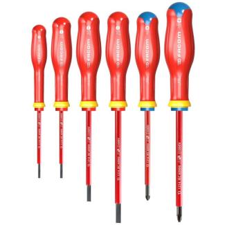 ATDVE.J6PB - Zestaw 5 wkrętaków izolowanych PROTWIST® VE do śrub z rowkiem i Pozidriv, 2,5 - 5,5 mm i PZ1 - PZ2