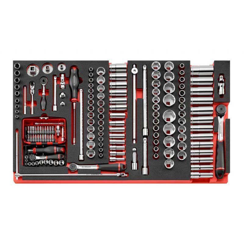 CM.XXLPF - Zestaw narzędzi - 7 modułów piankowych, w systemie przechowywania na 7 szuflad wózka