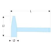 MŁOTEK DIN Z RĘKOJEŚCIĄ GRAFIT. 500G SLS