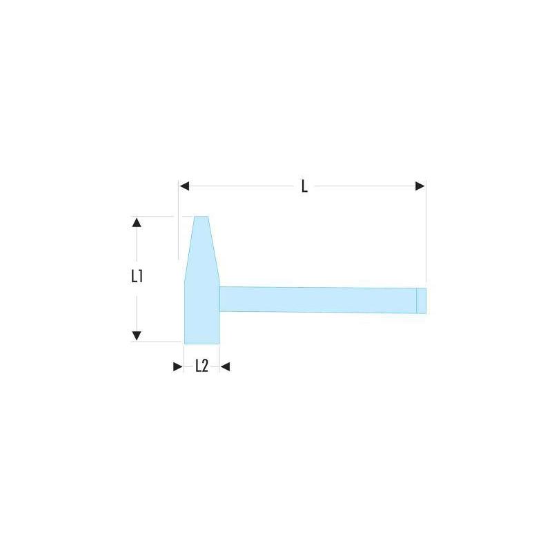205C.30SLS - Młotek typu DIN z trzonkiem grafitowym, 0,38 kg SLS