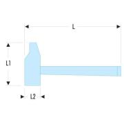 200C.60SLS - Młotek francuski z trzonkiem grafitowym, 2,8 kg SLS