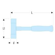 MŁOTEK MONTAŻOWY BEZODRZUTOWY 60MM SLS