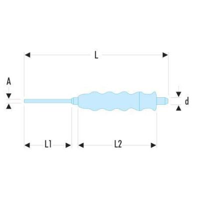 247.G2.SLS - Wybijak do gwoździ z rękojeścią, 1,9 mm SLS