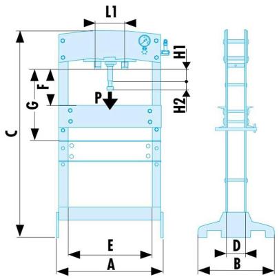 W.450PNA - prasa hydropneumatyczna 50 t